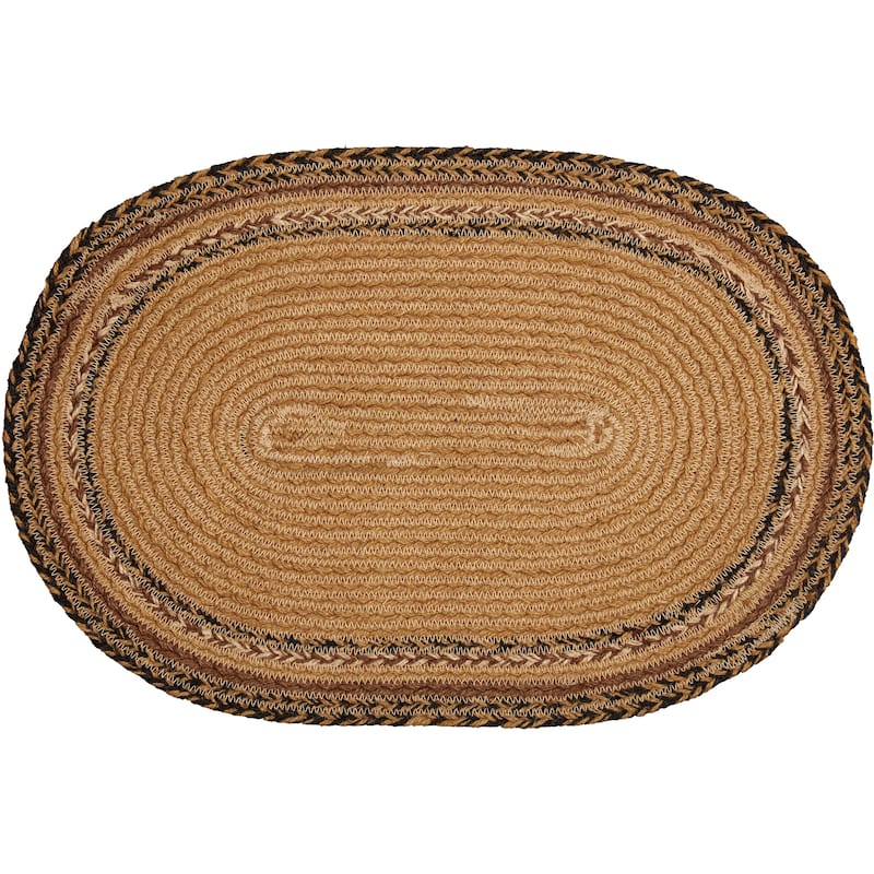 Kettle Grove Jute Placemat Stencil Star Set of 6 12x18 - Placemat 12x18