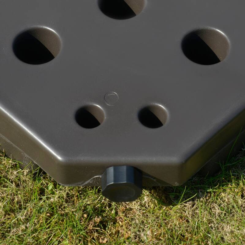Outsunny Outdoor Patio Cantilever Umbrella Base Weights with Build-In Carry Handles and Fill with Either Sand or Water