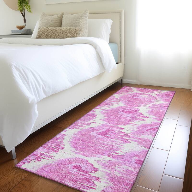Machine Washable Indoor/ Outdoor Chantille Contemporary Abstract Rug