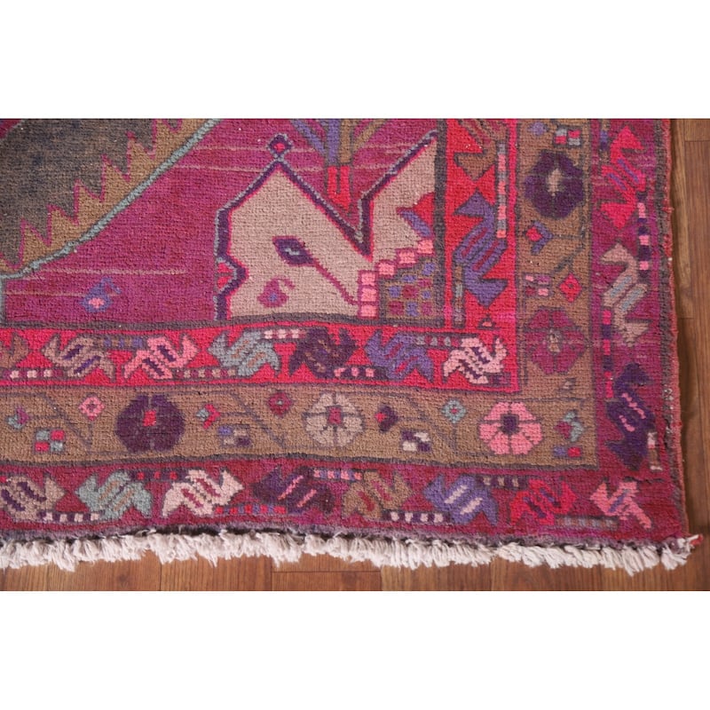 Hand Knotted Oriental 100% Wool Carpet Traditional Tribal Multi-Colored Ardebil Runner Rug - 10' 8'' X 3' 11''