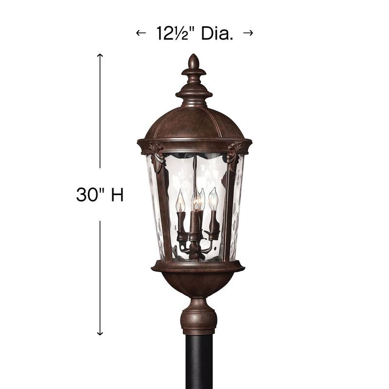 Hinkley Lighting Windsor 4 Light 30" Tall Post Light with Clear Water