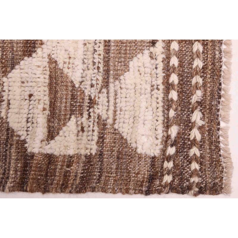 ECARPETGALLERY Hand-knotted Pak Finest Marrakesh Ivory Wool Rug - 9'7 x 11'5