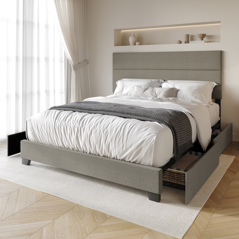 Clayfell Clayfell Kapaa Upholstered Storage Platform Bed