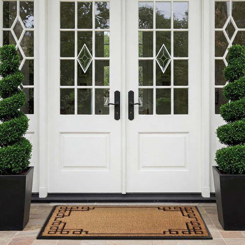 A1HC Natural Coir & Rubber Door Mat, Heavy Duty, Dirt Trapping, Long-Lasting Entrance Doormats,Thick & Durable Outdoor Entry Mat
