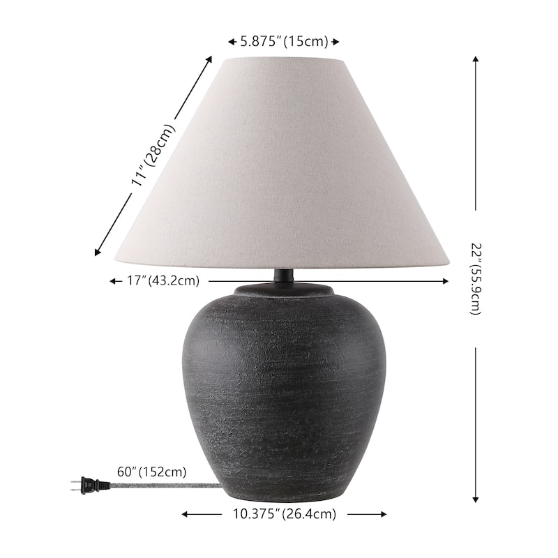SAFAVIEH Lighting Lucila, 22-inch, Resin Table Lamp - 17"W x 17"D x 22"H