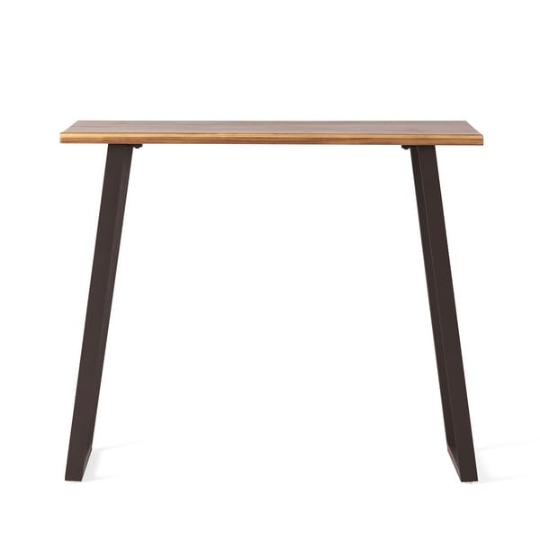Huettl Acacia Wood and Iron Bar Table by Christopher Knight Home