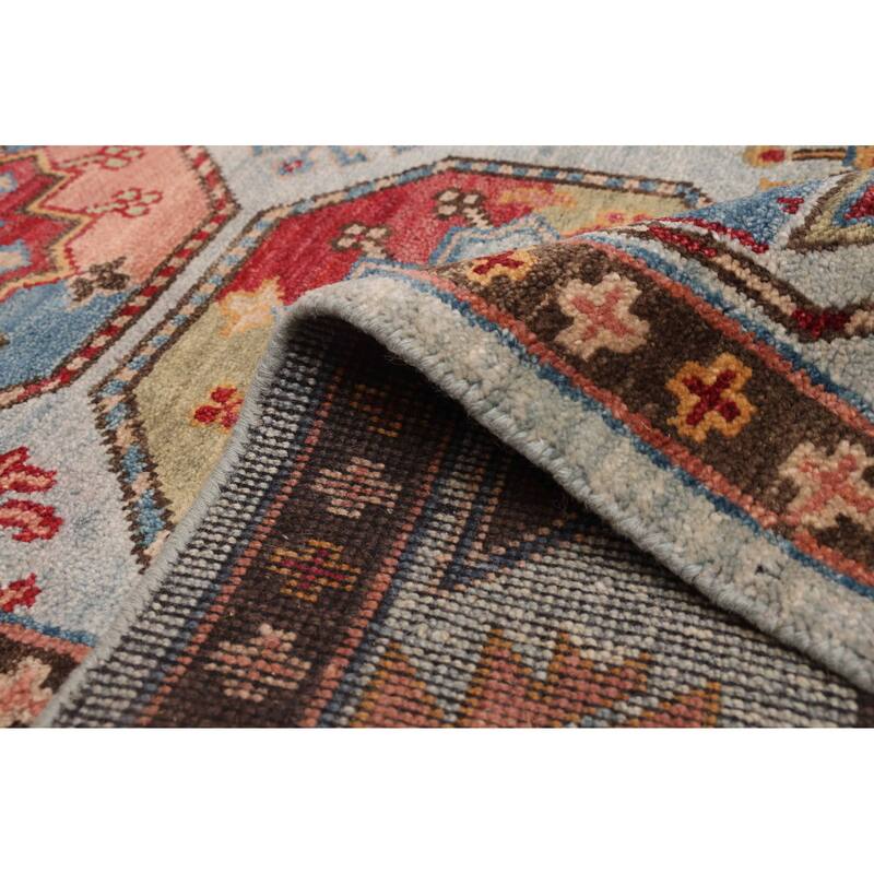 ECARPETGALLERY Hand-knotted Jules Serapi Light Blue Wool Rug - 8'0 x 9'10