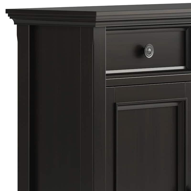 WYNDENHALL Halifax SOLID WOOD 36" Wide Transitional Entryway Storage Cabinet in Hickory Brown - 12"D x 36" W x 36"H