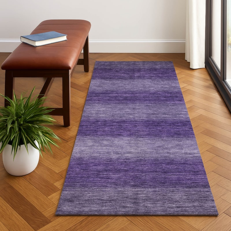 Premium Washable Super Soft Casual Ombre Mayfield Rug - Purple - 2'3" x 7'6"