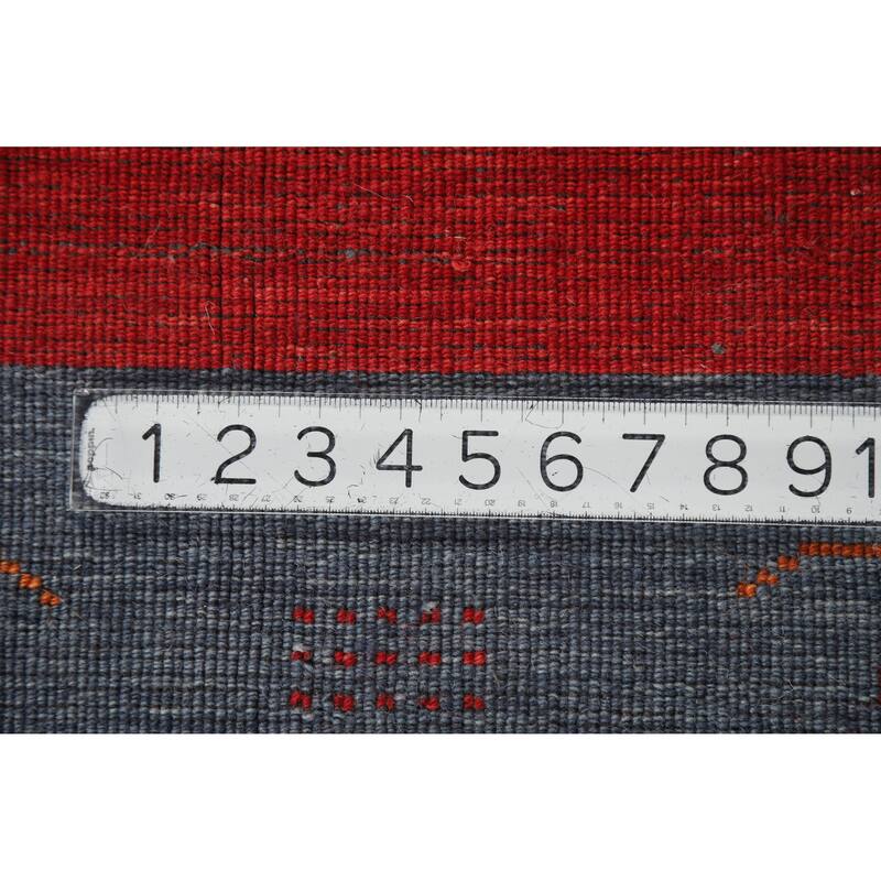 Hand Knotted Oriental 100% Wool Carpet Tribal Bordered Beige & Ivories Gabbeh Area Rug - 9' 9'' X 6' 8''