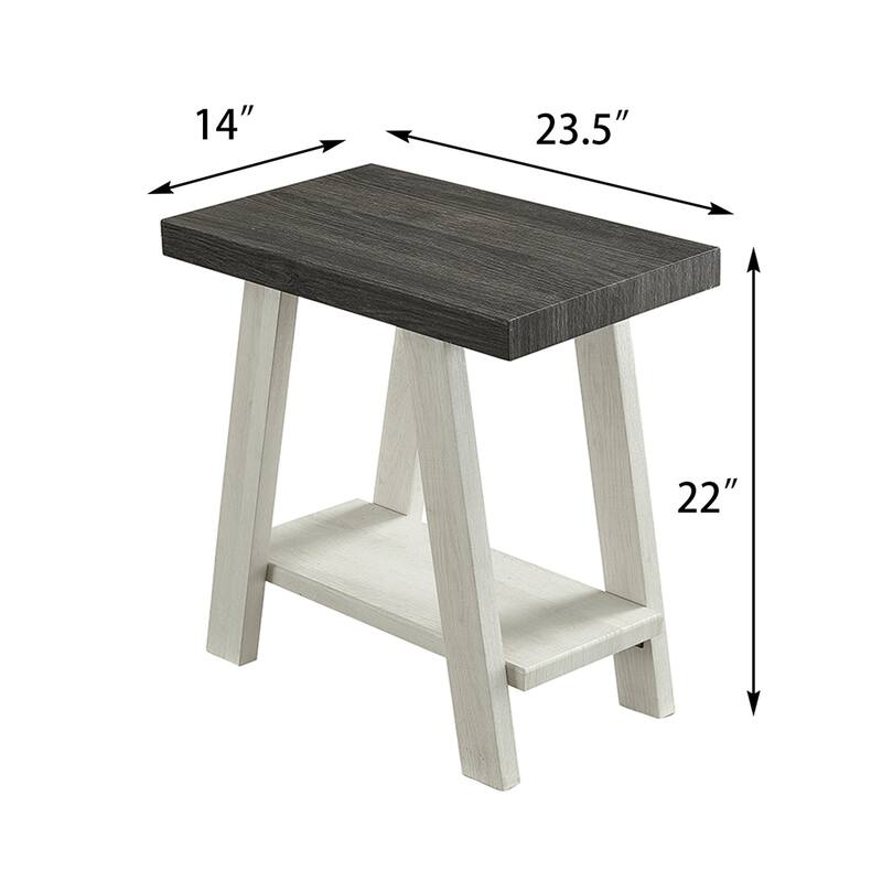 Contemporary Wood Shelf Side Table