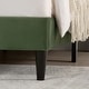 preview thumbnail 58 of 70, Spruce & Spring Eleanor Upholstered Platform Bed Frame with Vertical Stripe Headboard