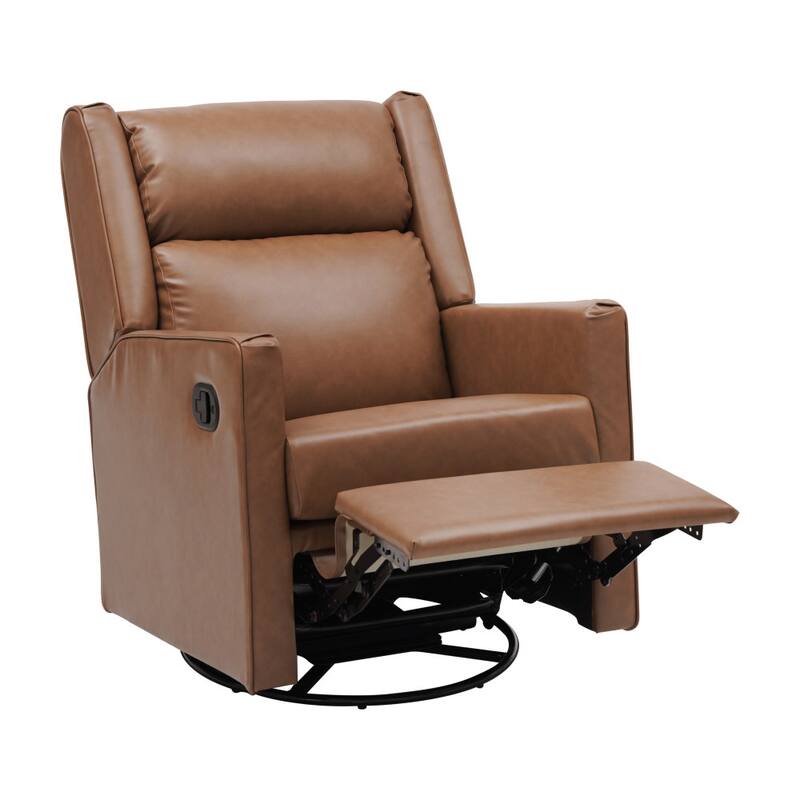 Manual Rocking Recliner-270° Swivel and USB/USB-C Charging Ports