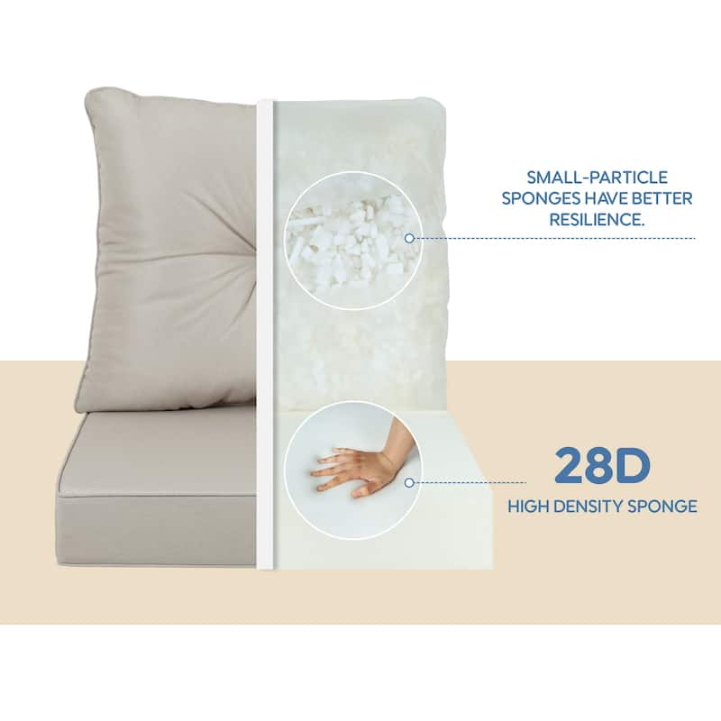 GDFStudio Arnhem 24"x24" Outdoor Deep Seat Cushions (set of 2) - 24" x 24"