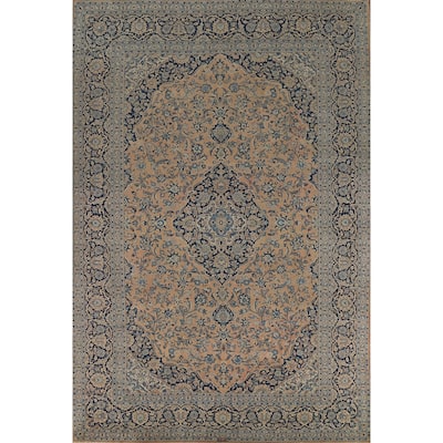 Traditional Floral Najafabad Persian Vintage Rug Handmade Wool Carpet - 9'0"x 13'0"