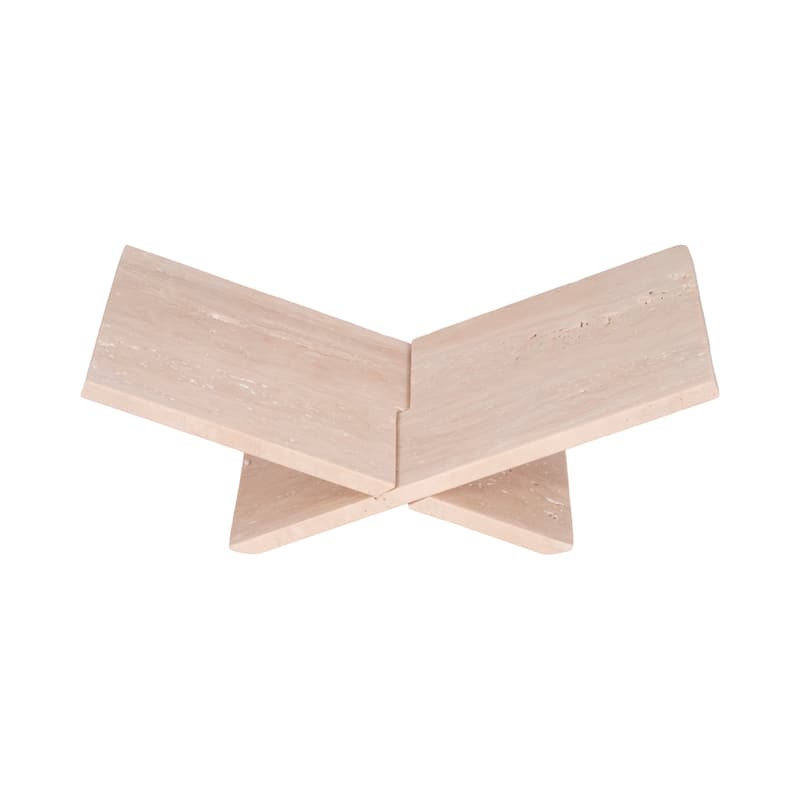 Decorative Travertine Book Stand - 18"