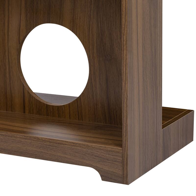 Roskilde Writing Desk with Hutch Wooden Laptop Workstation with 3 Open Pigeonholes, Student Desks Writing Desks Workstation Desk