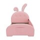 preview thumbnail 3 of 15, Twin Size Upholstered Platform Princess Bed Frame with Rabbit-Shape Headboard and Footboard Pocket for Bedroom