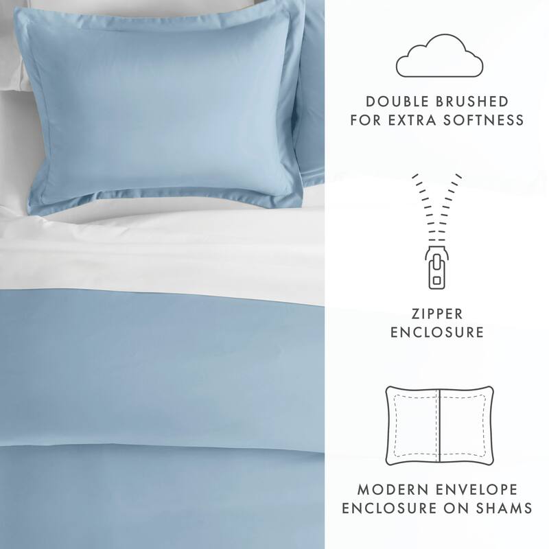 Soft Essentials Oversized 3-piece Microfiber Duvet Cover Set