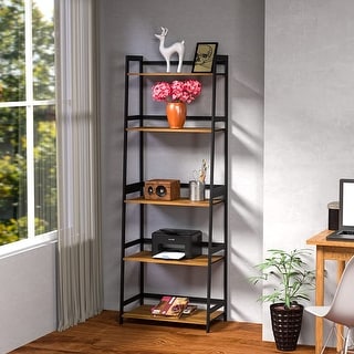Tier Tall Open Bookcase, Ladder Shelf, Bookshelf Bed Bath