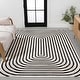preview thumbnail 6 of 24, JONATHAN Y Anders High-Low Modern Scandinavian Arch Stripe Monotone Ivory Indoor/Outdoor Rug 2x8