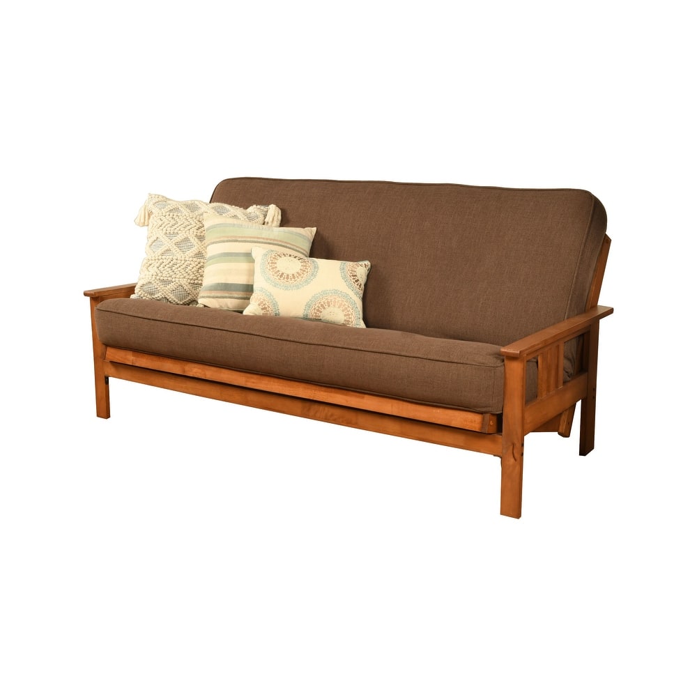 Somette Monterey Sofa in Barbados Finish with Removable Linen Mattress Cover