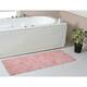 Home Weavers Modesto Collection Absorbent Cotton Machine Washable Bath Rug - 21"x54" - Pink