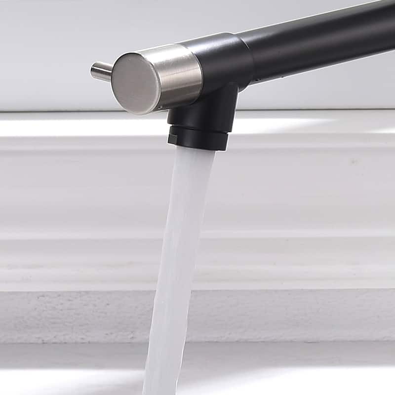 Pull Down Kitchen Faucet with Sprayer Matte Black Kitchen Sink Faucets