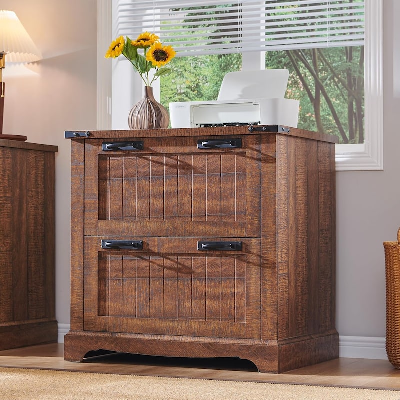 Farmhouse File Cabinet, Wood Filing Cabinets, Office Storage Cabinet - Reclaimed Barnwood