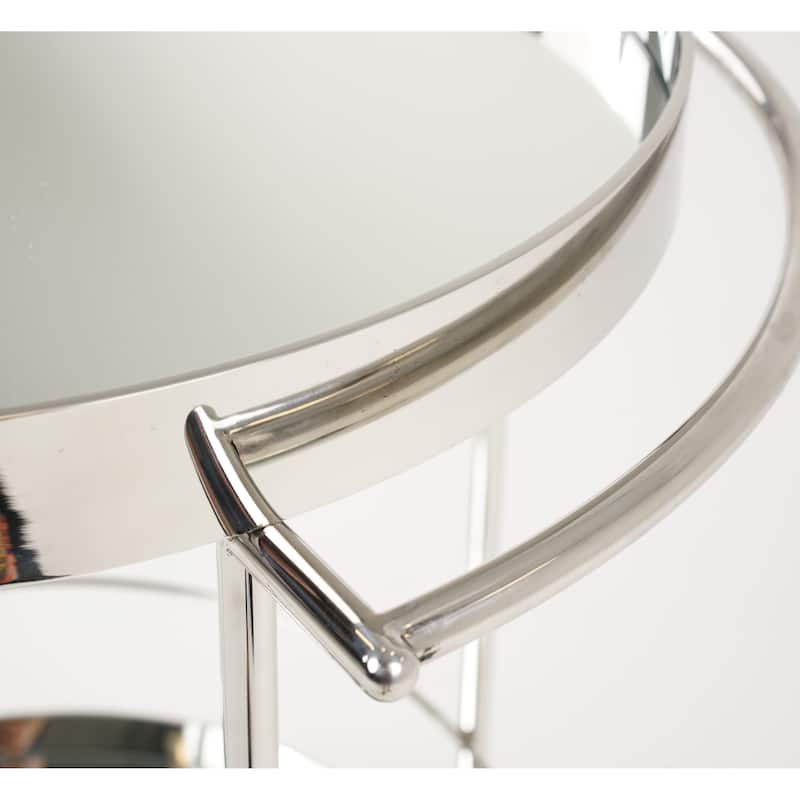 Modrest Jeeves Modern Stainless Steel & Mirror Rolling Cart