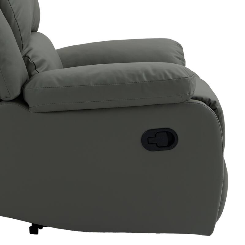2Set Modern Lounger Upholstered Push Back Manual Recliner Chair