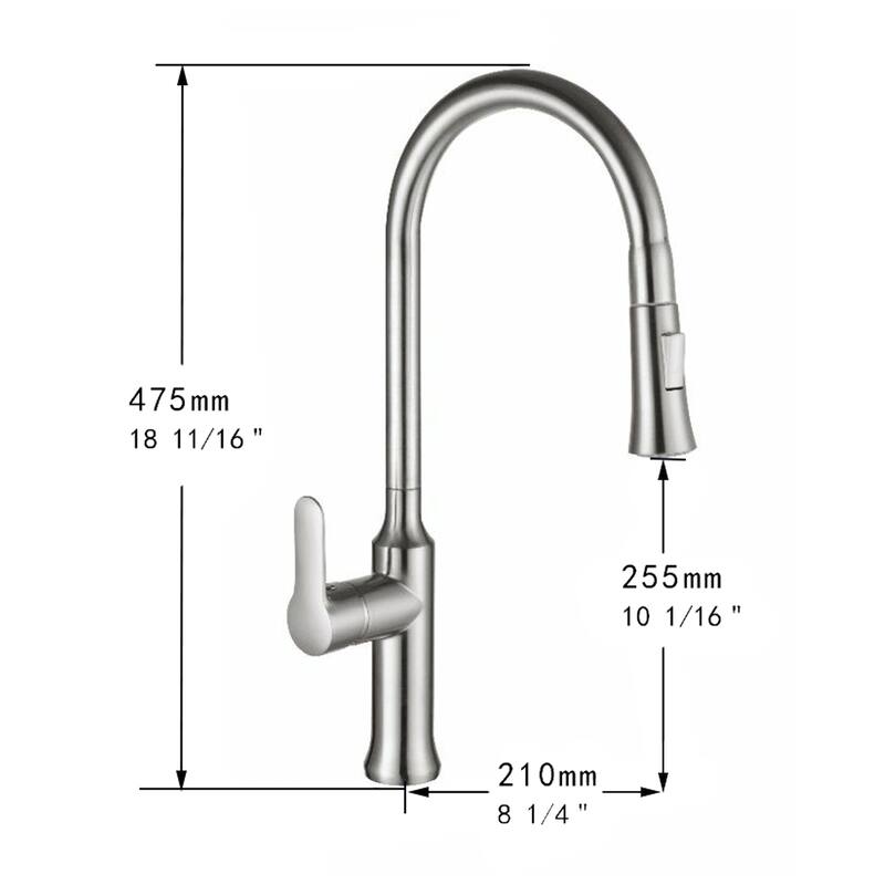 Topcraft High-arc Stainless Steel kitchen Sink Faucet