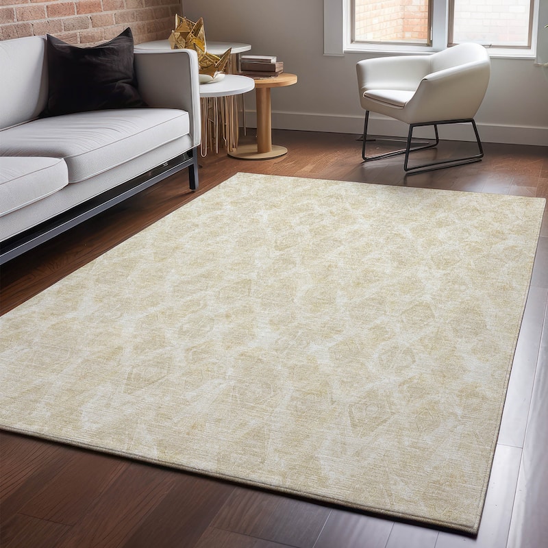 Premium Washable Super Soft Abstract Diamonds Mayfield Rug - Beige - 5' x 7' 6" - Rectangle