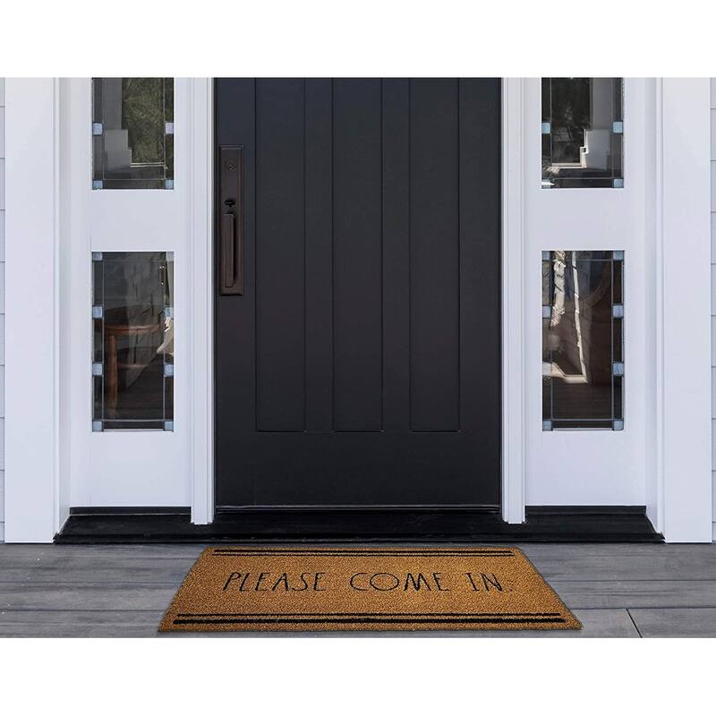 Rae Dunn Eviromentally Friendly Coir Welcome Mat - 18" x 30"