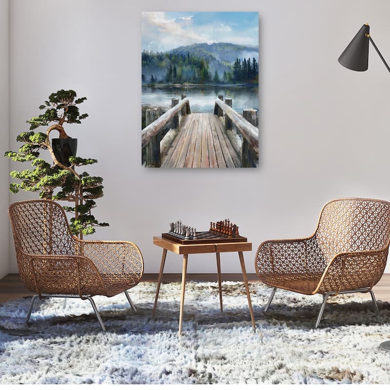 Mountain Lake By Studio Arts Canvas Art Print