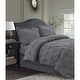 preview thumbnail 6 of 12, Sydney Oversized 3-piece Pintuck Duvet Cover Set Grey - Twin