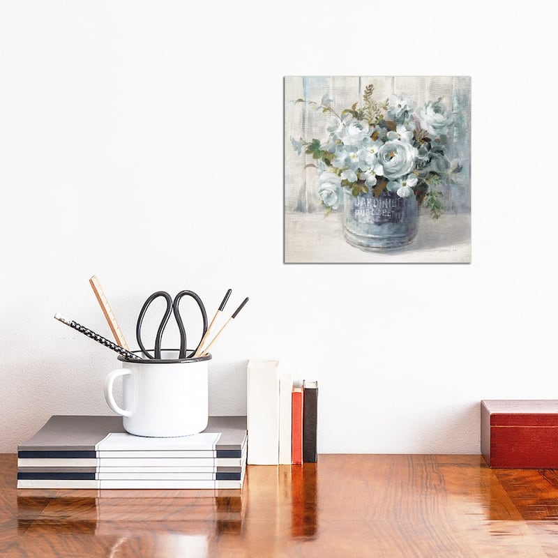 iCanvas "Garden Blooms I Blue Crop" by Danhui Nai Canvas Print - 12x12x1.5