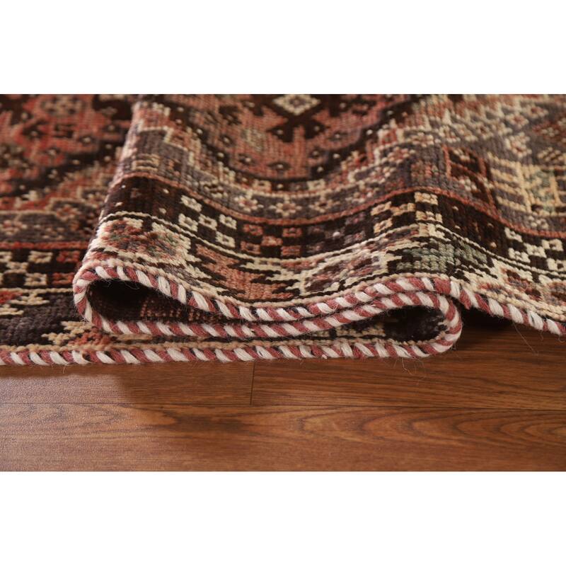 Vegetable Dye Qashqai Persian Rug Hand-knotted Antique Wool Carpet - 3'9"x 6'8"