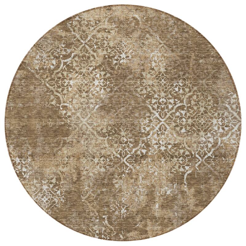 HomeRoots Floral Transitional Rectangle Outdoor Rug