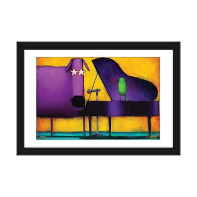 iCanvas "Piano Glam Dog" by Daniel Patrick Kessler