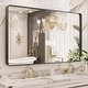 preview thumbnail 73 of 141, Apmir Metal Frame Tempered Glass Bathroom Vanity Mirror for Wall, Cloakroom, Bedroom 51" x 30" - Black