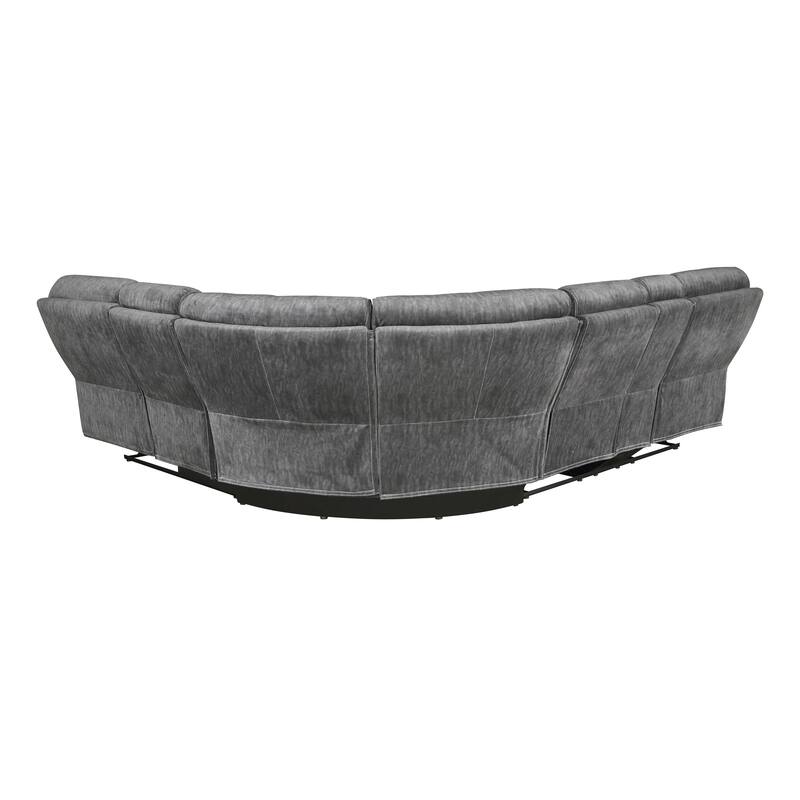 Ruth Microfiber Manual Reclining Sectional Sofa