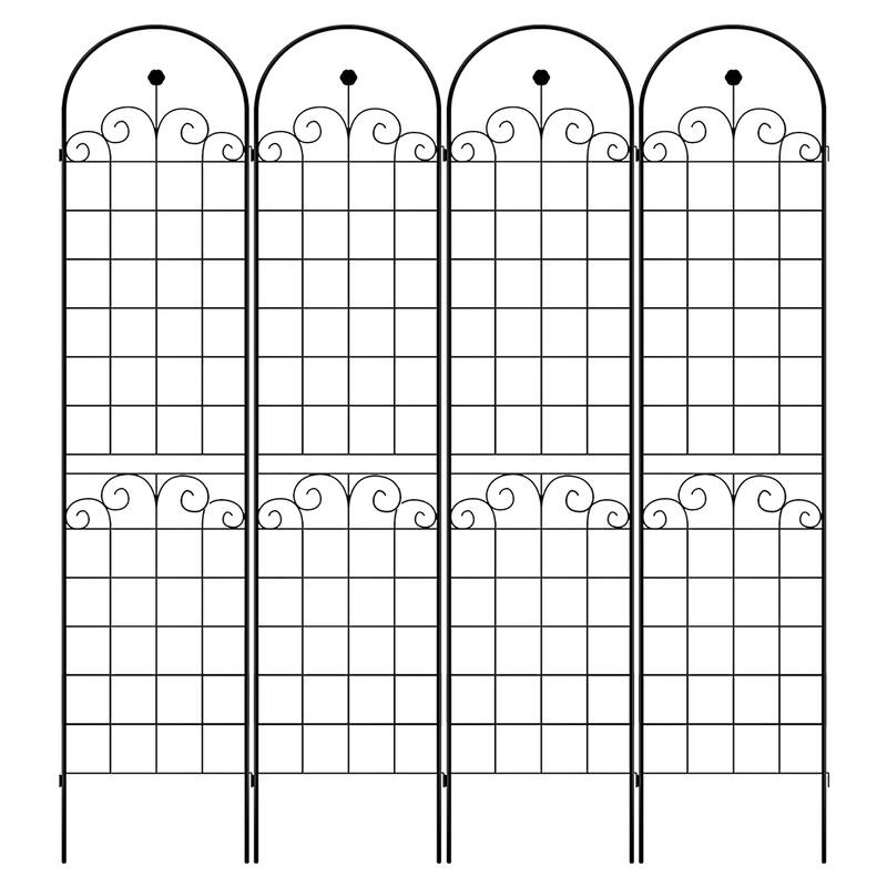 4 Pack Metal Garden Trellis for Outdoor