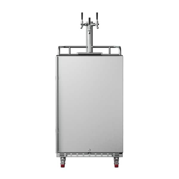 slide 2 of 12, EdgeStar 24 Inch Wide Triple Tap Kegerator for Full Size Kegs with Stainless Steel
