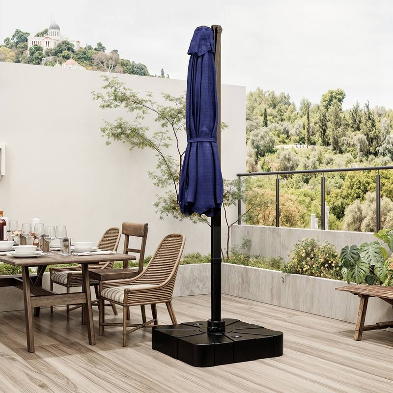 9.5 Ft Outdoor Cantilever Umbrella Quality Materials & User - friendly Features(Cross Stand Only)