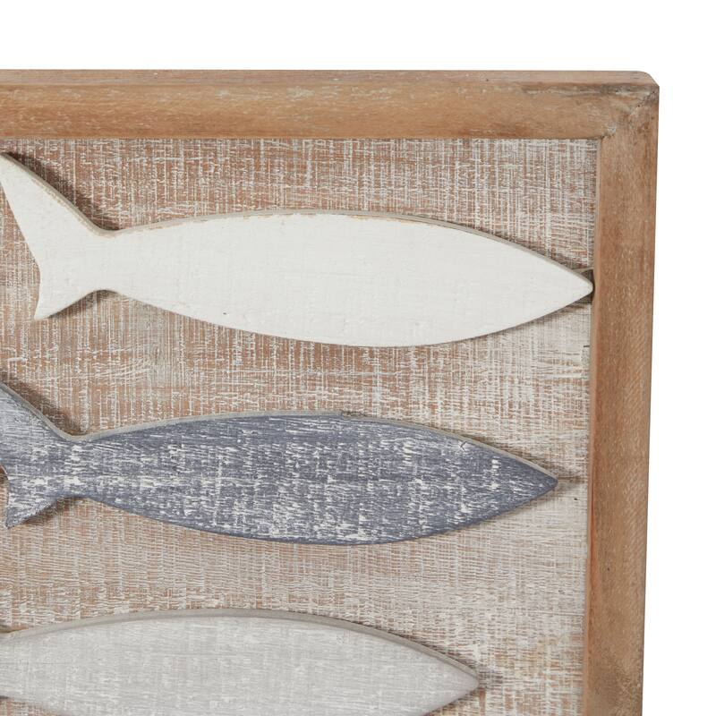 Wood Fish Wall Decor - Brown - Roche River Decor