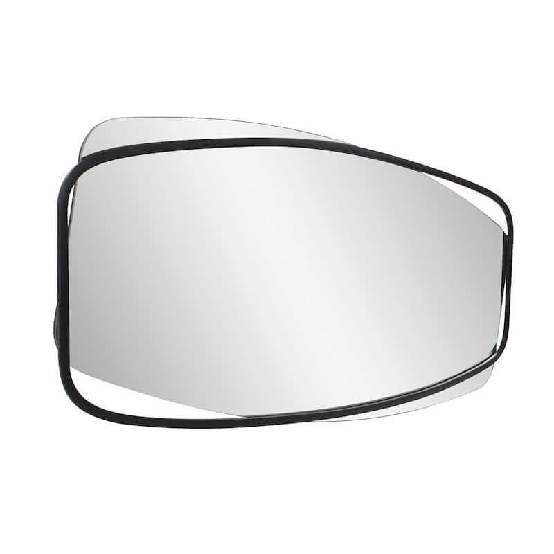 Allan Andrews Black Metal Framed Illusion Full Length Wall Mirror - 60"H x 26"W