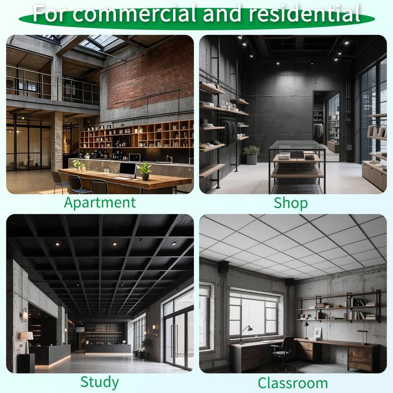 Art3d 12-Pack 24"x48" PVC 3D Wall Panel & Drop Ceiling Tiles, Cover 96 Sq.Ft.