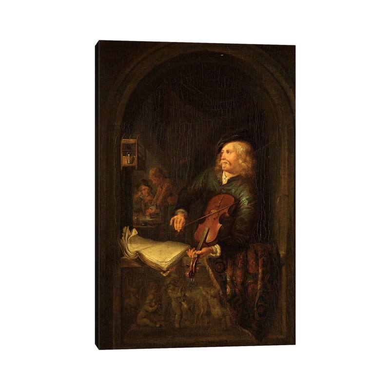iCanvas "Man With A Violin" by Gerrit Dou Canvas Print