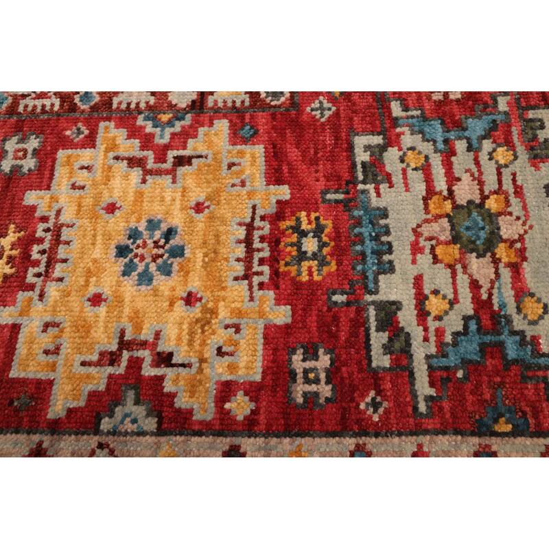 ECARPETGALLERY Hand-knotted Modern Oushak Red Wool Rug - 5'2 x 8'0
